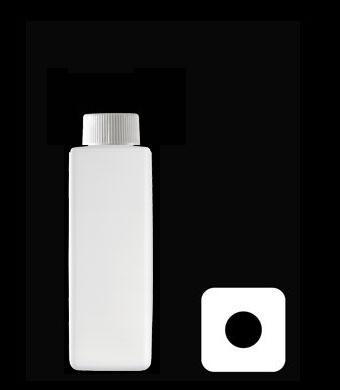 250ML SQUARE HDPE WITH 28-410 NECK FINISH