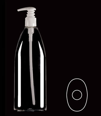 500ML ZAFFIRO OVAL PET WITH 24-410 NECK FINISH