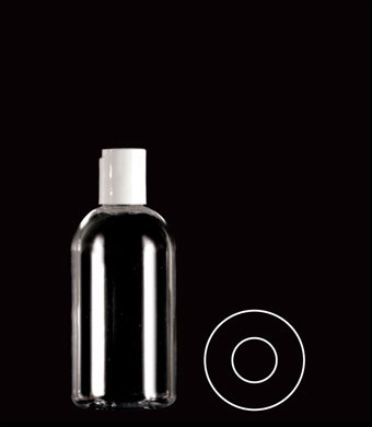 300ML FLAT BASE BOSTON ROUND PETG WITH 24-410 NECK FINISH