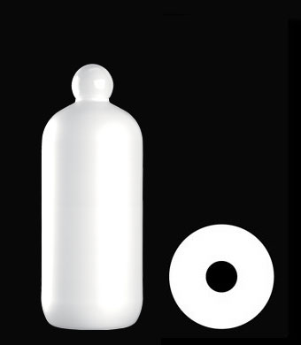 750ML BOSTON ROUND HDPE WITH 24-410 NECK FINISH