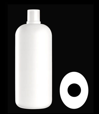 600ML ALPHA OVAL HDPE WITH 24-415 NECK FINISH