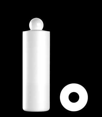 500ML TUBULAR ROUND HDPE WITH 24-410 NECK FINISH