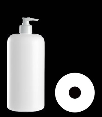 1000ML FLAT BASED BOSTON ROUND HDPE WITH 28-410 NECK FINISH
