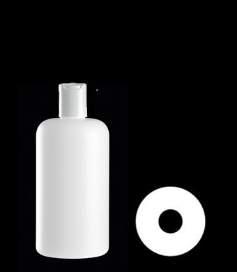 500ML FLAT BASED BOSTON ROUND HDPE WITH 24-410 NECK FINISH