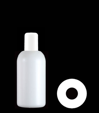 250ML FLAT BASED BOSTON ROUND HDPE WITH 24-415 NECK FINISH