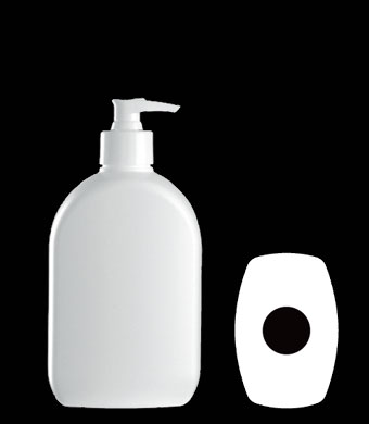 500ML ARCHED RECTANGULAR HDPE WITH 28-410 NECK FINISH