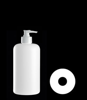 500ML FLAT BASED BOSTON ROUND HDPE WITH 28-410 NECK FINISH