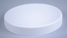 89MM WHITE RIB SIDE / SMOOTH TOP PP CONTINUOUS THREAD (CT) CAP