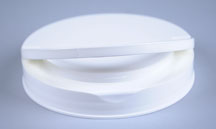 110MM WHITE SMOOTH SIDE / SMOOTH TOP PP CONTINUOUS THREAD (CT) CAP