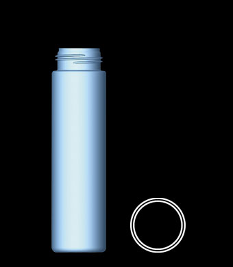 250ML TUBULAR ROUND PET WITH 43MM NECK