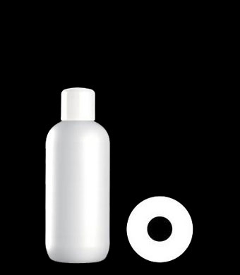 300ML BOSTON ROUND HDPE WITH 24MM NECK