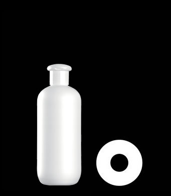 350ML BOSTON ROUND HDPE WITH 24MM NECK