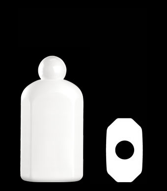 250ML FACETED OVAL HDPE WITH 24-410 NECK FINISH