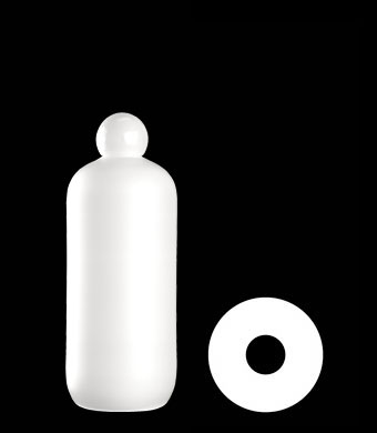 500ML BOSTON ROUND HDPE WITH 24-410 NECK FINISH