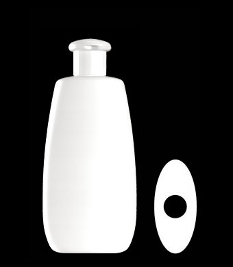 250ML FLAT OVAL HDPE WITH 24MM NECK