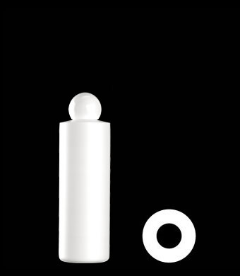 250ML TUBULAR ROUND HDPE WITH 24-410 NECK FINISH