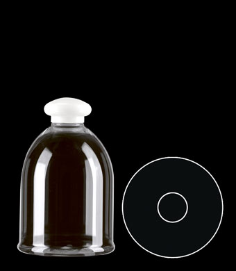 400ML BELL ROUND PET WITH 24-410 NECK FINISH