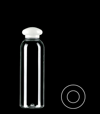 200ML TALL BOSTON ROUND PET WITH 24-410 NECK FINISH