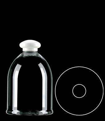 500ML BELL ROUND PET WITH 24-410 NECK FINISH