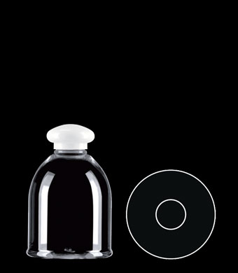 250ML BELL ROUND PET WITH 24-410 NECK FINISH