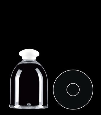 300ML BELL ROUND PET WITH 24-410 NECK FINISH