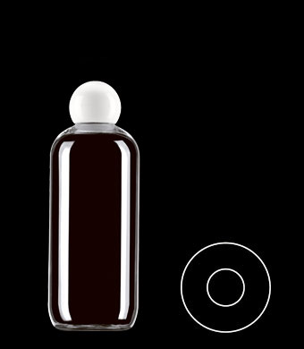 300ML BOSTON ROUND PET WITH 24-410 NECK FINISH