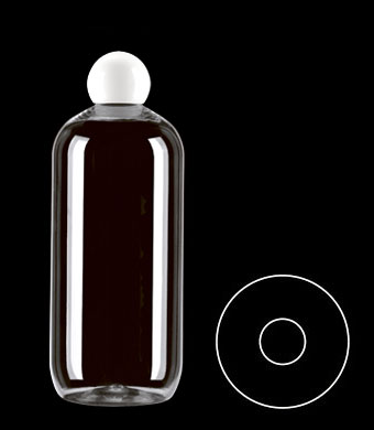 500ML BOSTON ROUND PET WITH 24-410 NECK FINISH