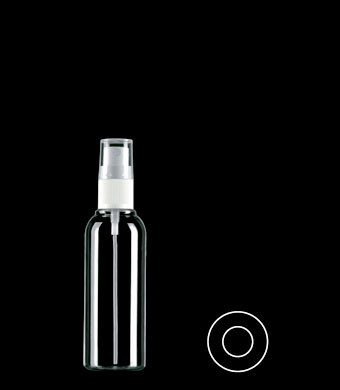 75ML TALL BOSTON ROUND PETG WITH 18-415 NECK FINISH