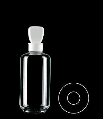 250ML PEDESTAL ROUND PETG WITH 24-410 NECK FINISH