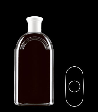 300ML CRESCENT OVAL PETG WITH 24-410 NECK FINISH