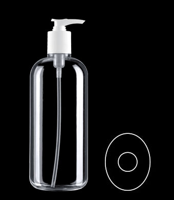 500ML ALPHA OVAL PETG WITH 24-410 NECK FINISH