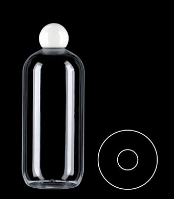 500ML BOSTON ROUND PETG WITH 24-410 NECK FINISH