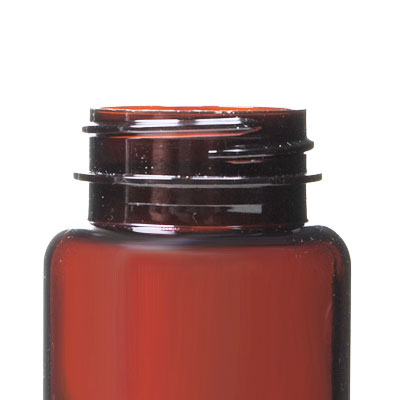 120CC AMBER PET WIDE MOUTH ROUND PLASTIC BOTTLE - 38-400 NECK-detail image