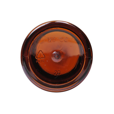 120CC AMBER PET WIDE MOUTH ROUND PLASTIC BOTTLE - 38-400 NECK-detail image