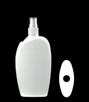 200ML MERIDIAN SCREW NECK OVAL HDPE WITH 20-410 NECK FINISH