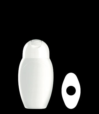 150ML TAPERED OVAL HDPE WITH 23MM NECK