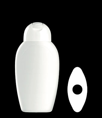 250ML TAPERED OVAL HDPE WITH 23MM NECK