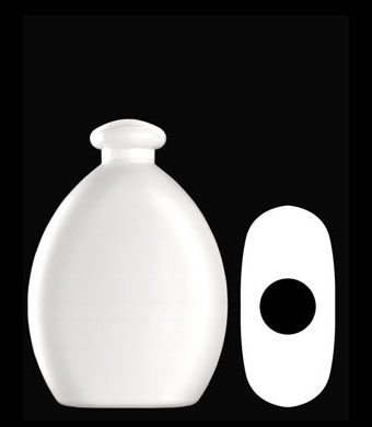 400ML PLUTO OVAL HDPE WITH 24-410 NECK FINISH