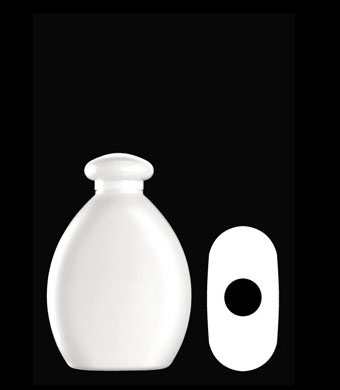 200ML PLUTO OVAL HDPE WITH 24-410 NECK FINISH