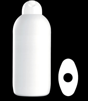 750ML DELTA OVAL HDPE WITH 23MM NECK