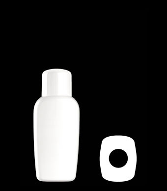 150ML OPAL OVAL HDPE WITH 24MM NECK