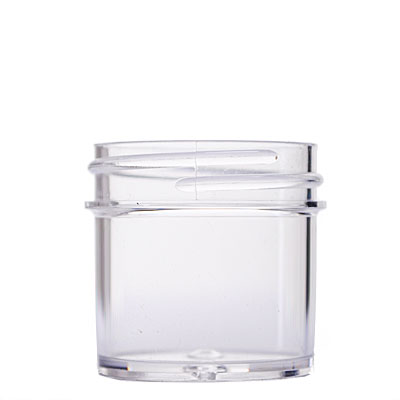 1OZ CLEAR PS STRAIGHT SIDED ROUND JAR 43-400