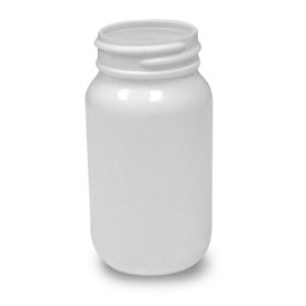 250CC NATURAL H-PACKER ROUND HDPE WITH 45-400 NECK FINISH