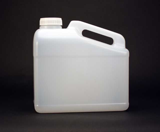 2GALLON WHITE F-STYLE SLANT ROUND HDPE WITH 63MM NECK