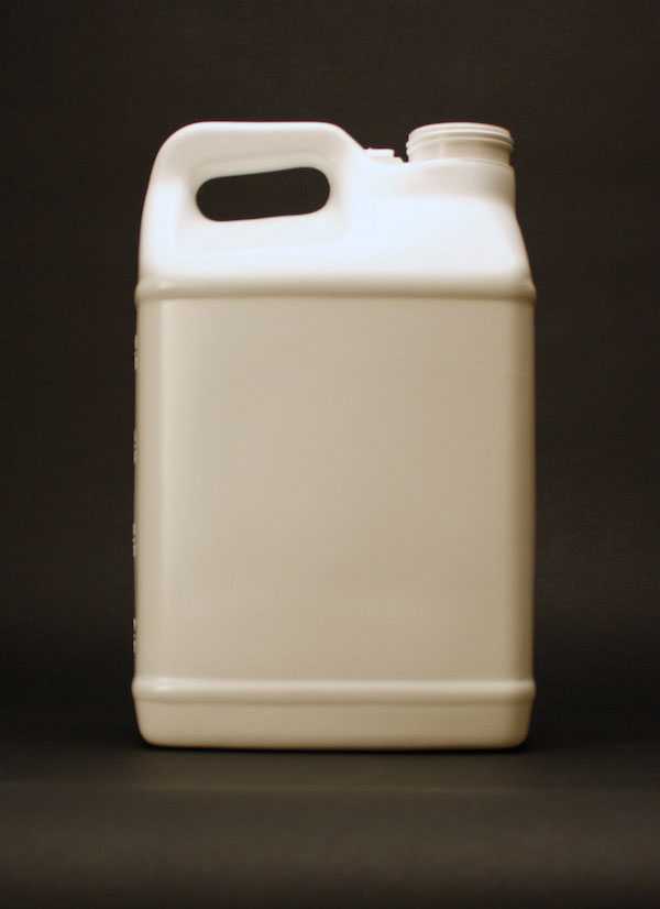 2.5GALLON WHITE F-STYLE ROUND HDPE WITH 63MM NECK