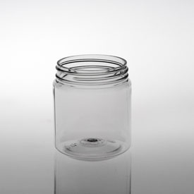 6OZ CLEAR PET JAR ROUND WITH 63-400 NECK FINISH