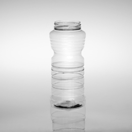 16OZ NATURAL RIB NUT ROUND PET WITH 63-400 NECK FINISH