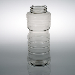 24OZ NATURAL RIB NUT ROUND PET WITH 63-400 NECK FINISH