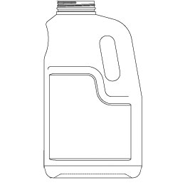 128OZ NATURAL RECTANGULAR PP WITH 63-400 NECK FINISH