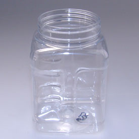 16OZ NATURAL SQUARE PET WITH 63-400 NECK FINISH